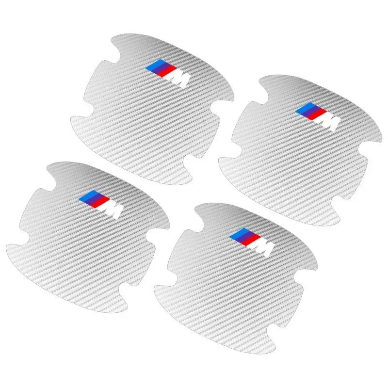 4P/Set Car Door Handle Anti-scratch Sticker Carbon Fibre For BMW 320i 325i 320Li 325Li 330Li X7 X3 X4 X5 X6 E39 E60 E61 F10