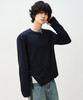 OURDAYZ Side Placket Henley Neck Long Sleeve [Navy]