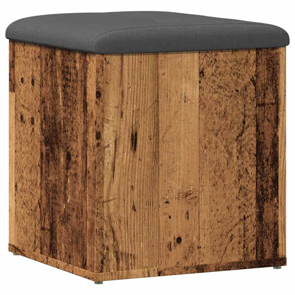 Storage Bench with Rustic Wood Look 42 x 42 x 45 cm Engineered Wood