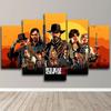 5-teiliges Leinwand-Wandkunst-Poster Gemälde Red Dead Redemption 2 Spiel-Tapete Heimdekoration Wohnzimmer Bilddruck Wandbild Kunstwerk