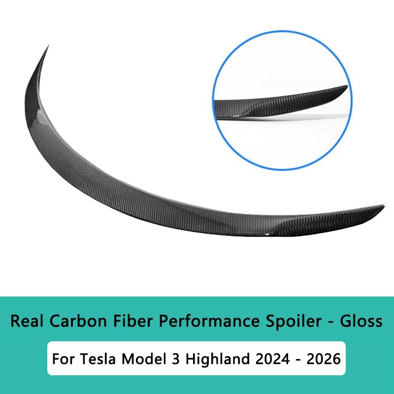 HEENVN Model Y Juniper Spoiler for Tesla Model 3 Highland Real Carbon Fiber Spoiler High Performance Trunk Wing Car Accessories