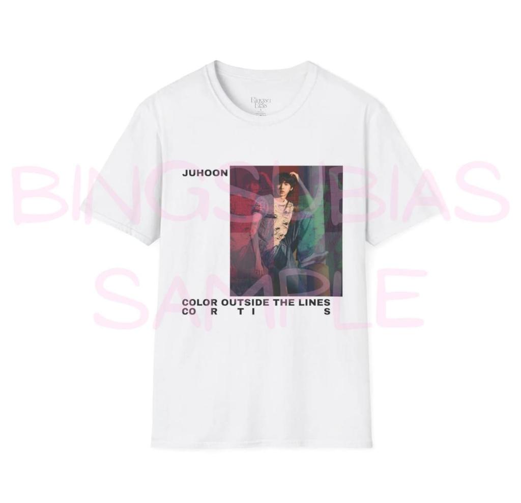 K-Pop Inspired CORTIS T-Shirt | Juhoon Ver. | Red Green Line