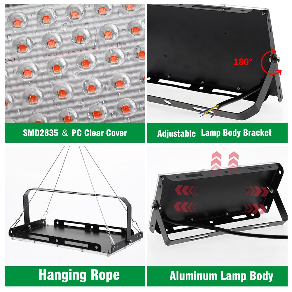 Full Spectrum LED Grow Light with Stand AC220V Phyto Lamp with On/Off Switch for Greenhouse Hydroponic Plant Growth Lighting