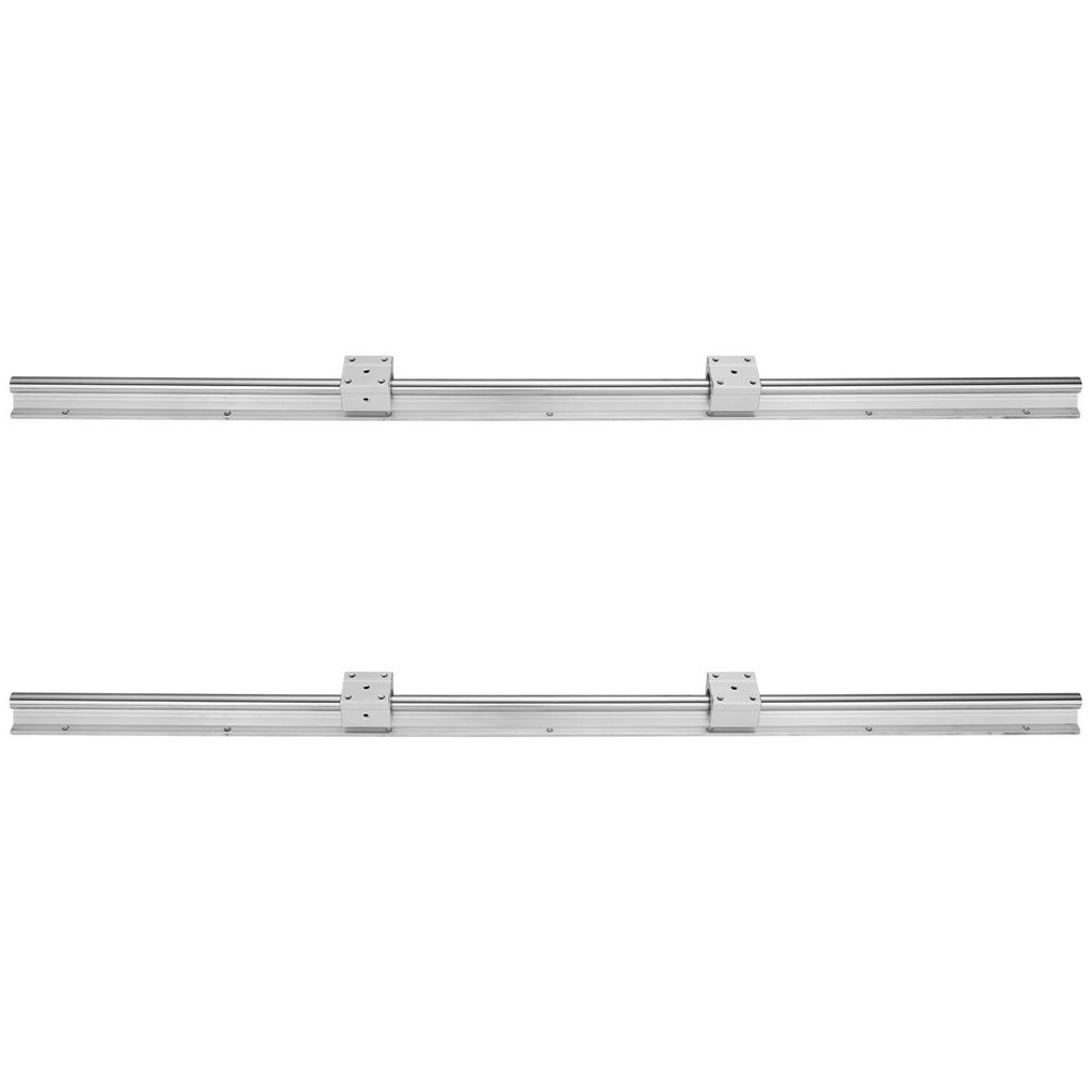 VEVOR Linear Guide Rail Set, SBR20 800mm, 2 PCS 31.5 in/800 mm SBR20 Guide Rails and 4 PCS SBR20UU Slide Blocks