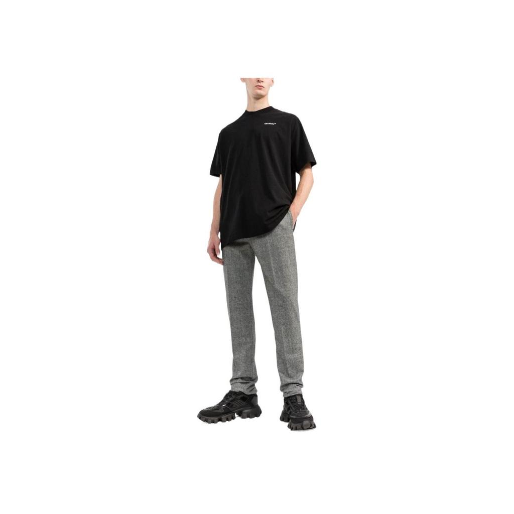 Off-White Ss22 Minimalist Solid Color Arrow Pattern Logo Printed Short Sleeve T-Shirt Men Tops Black OMAA038C99JER00810011001