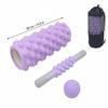 33cm Hollow Foam Roller Set With Bumpy Nodules Includes Massage Stick And Myofascial Ball For Yoga Pilates Recovery