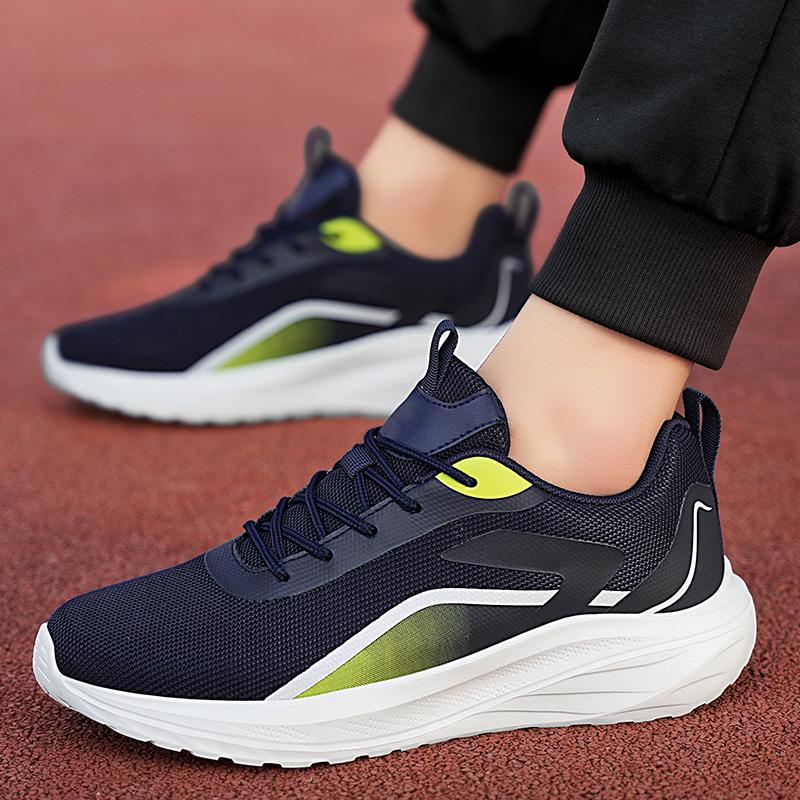 Men’s Black Sports Shoes Grey Running Sneakers Shoes Students Over Sized Jogging Shoes Light Weight