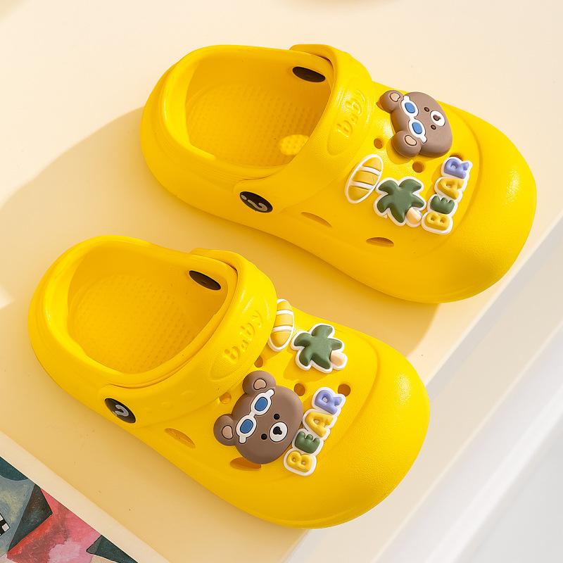 Cartoon Slippers - Boys Anti-slip Shoes with Soft Rubber Soles - Girls Shoes 24-25 жёлтый