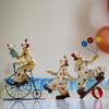 Figuras de payaso, Adornos, Decoraciones, Artesanías de resina para escritorio/entrada.
