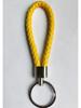 Woven Leather Cord Metal Keychain Pendant