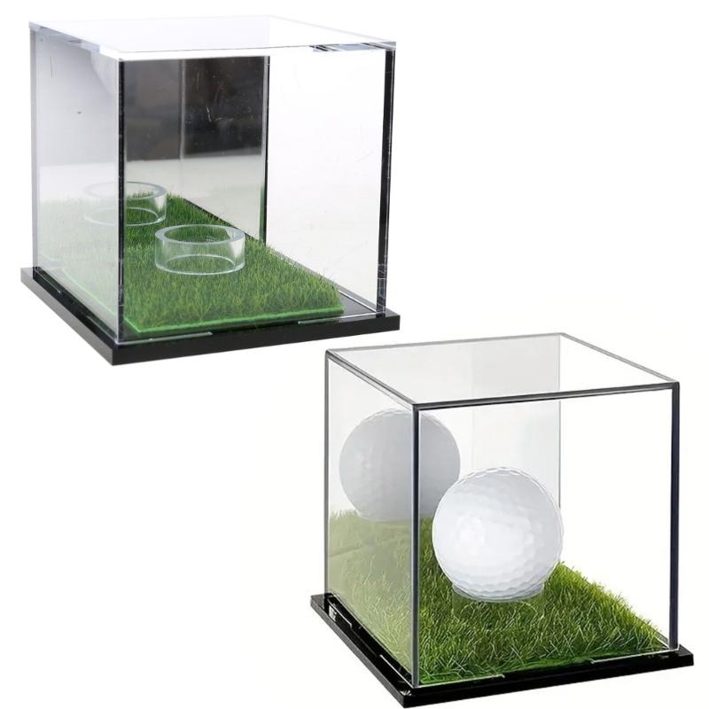 Vetrina per Palline da Golf Trasparente Acrilico Scatola Espositore per Memorabilia Palline da Golf Supporto Espositore Quadrato in Acrilico per Palline da Baseball Scatola di Stoccaggio Quadrata