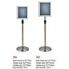 Retractable Stainless Steel A4 Display Stand