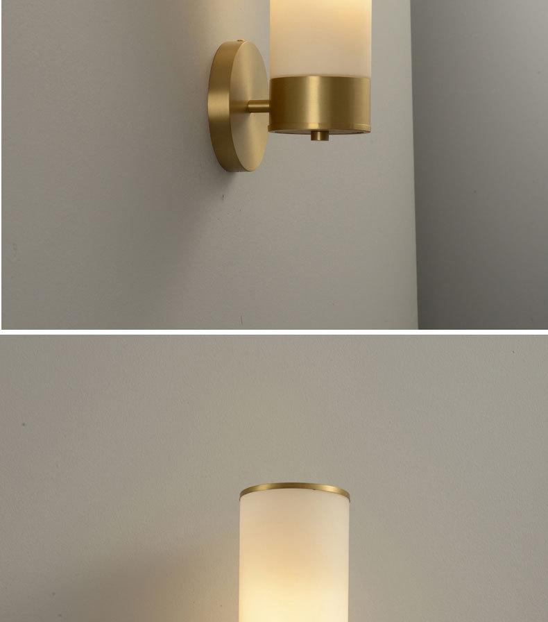Nordic Luxury All-Copper Wall Lamp for Hotel, Clubhouse, Study, Showroom, and Bedroom.