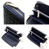 [Revetta] Stingray Leather Intrecciato Long Wallet, Galuchat, Stingray, Navy, Men's & Women's, Round Zipper, Genuine Leather [241stw]