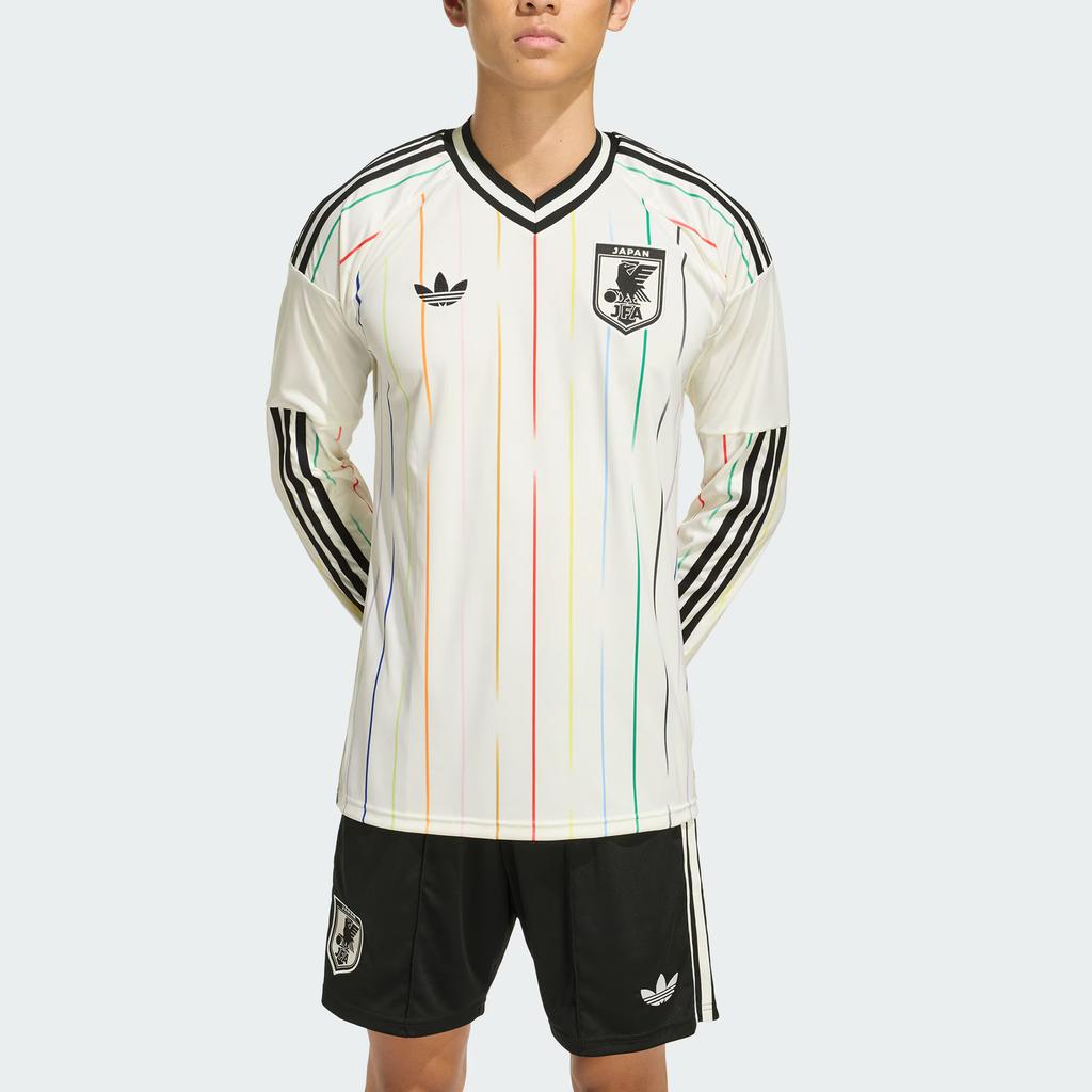 Adidas Originals Japan Climacool 26 National Team World Cup Away Fan Version Slim Fit V-Neck Quick-Dry Long Sleeve Football Shirt Men tops JZ9697