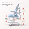 Adjustable Children's Writing Chair with Lumbar Support and Footrest for Proper Posture