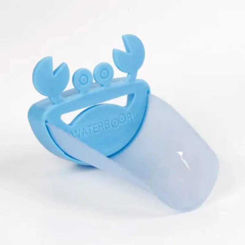 Cute Bathroom Sink Faucet Chute Extender Crab Children Kids Washing Hands 4 colors