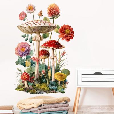 Enchanting Forest Mushroom Bedroom, Living Room and Study Decorative Self-Adhesive Wall Decals