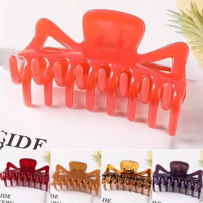 Korean-Style Geometric Hair Clips: Large Size, Versatile Hollow Ponytail & Grab Clips for Women