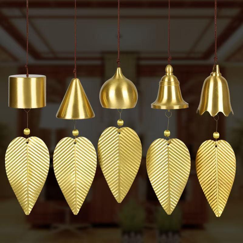 Pure Copper Wind Chime Pendants,Japanese Copper Wind Chime Door Decorations,Creative Home Balcony Feng Shui Bells,Car Pendants