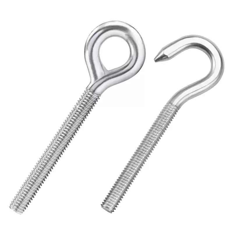304 Stianless Steel Sheep Eye Screw Bolt M4 M5 M6 M8 M10 M12 M14 M16 M18 M20 M22 M24 Ring Hanging Hook Suspension Fasteners Tool