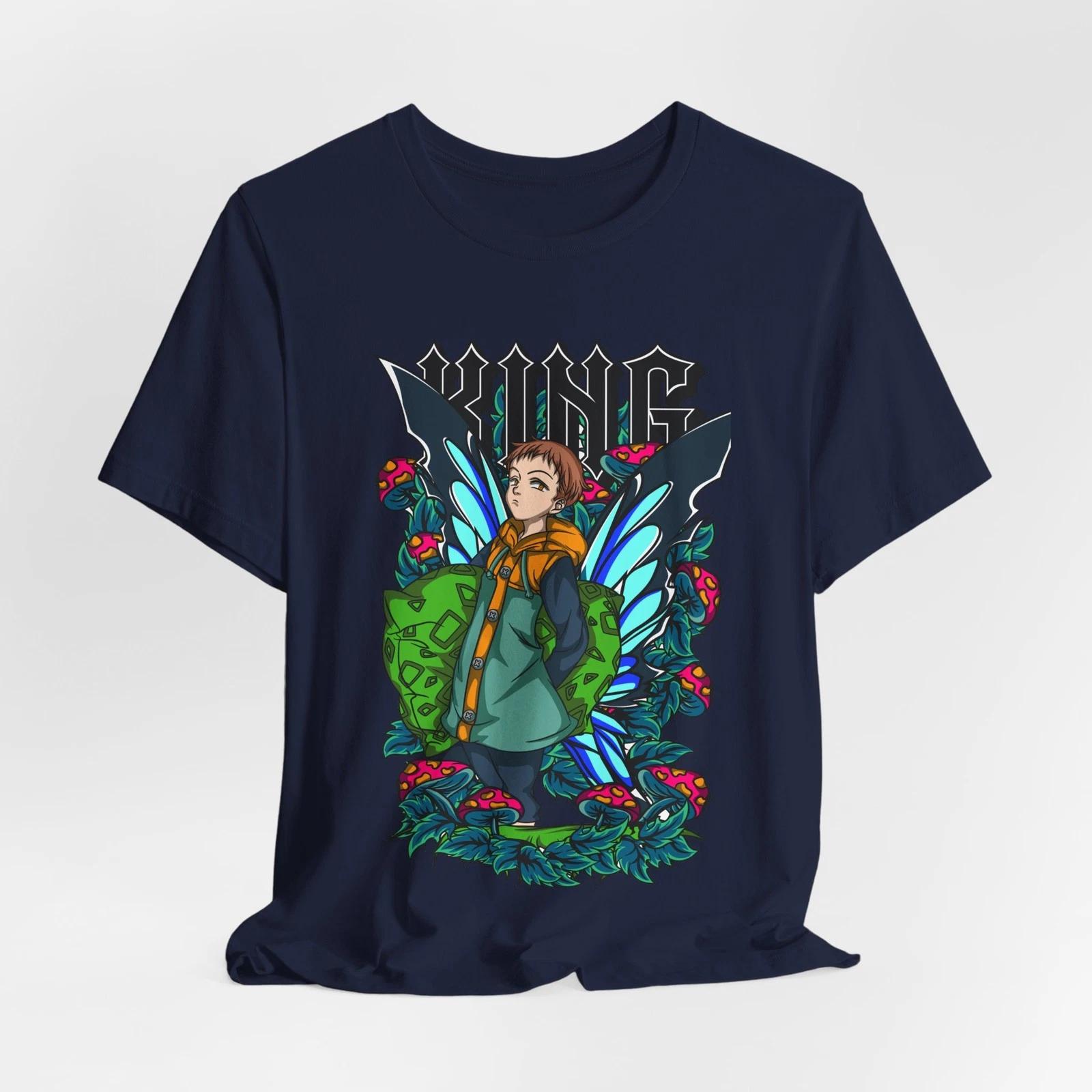 Custom Seven Deadly Sins, King | Butterfly Wings, Anime Graphic Tee XL