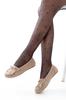 Women's Fashion Flat Heeled Ballerinas Ps Brown Suede Tasseled Daily Ballet Shoes