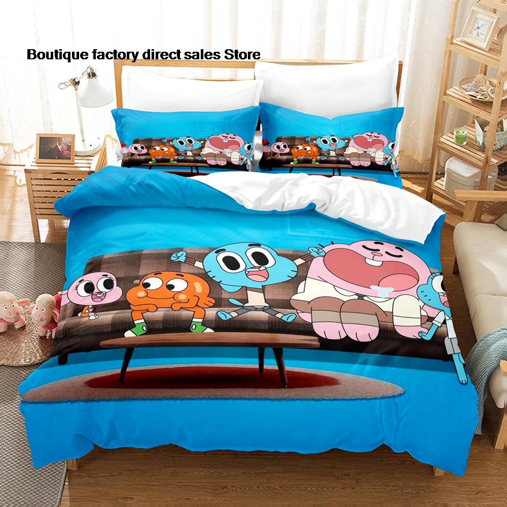 The Amazing World Of Gumball Bedding Set Duvet Cover Pillowcase For Kids Bedroom Decor Twin Full Queen King Size Bed Linen