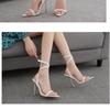 Fashion New Pointed Fashion Open-toed Stiletto One-word Buckle Strap High-heeled Sandals Women Shoes