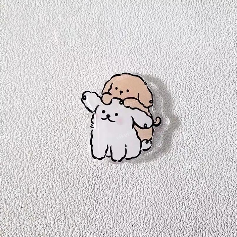 Phone Grip Tok Bracket Korean Cute Cartoon Puppy Grip Magnetic Socket Pocket Stand For iPhone Samsung Xiaomi Ring Finger Holder