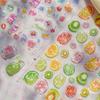 1pcs 5D Colored Lemon Jelly Nail Stickers Sweet Fruits Cartoon Calw Bear Candy Self Adhesive Nail Art Stickers Cute Nail Parts