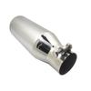 Silver Stainless Steel Car Exhaust Muffler Tailpipe (6.4cm Diameter)