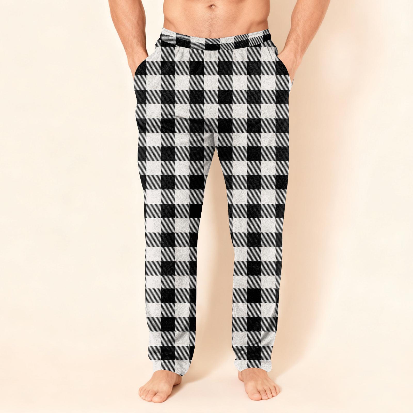 

Мужские фланелевые брюки в клетку, удобные, повседневные, прямого кроя XXXL белый