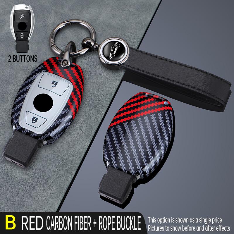 Carbon Fiber Car Key Cover Fob Case Shell for Mercedes Benz A B C E Class GLS GLA GLK GLC CLS CLA AMG W204 W205 W212 W463 W176