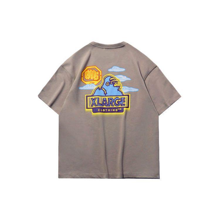 Li-Ning Badfive X Xlarge Co-Branded Short-Sleeve T-Shirt Men Tops Beige AHSP947-3