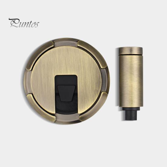 Magnetischer Türstopper, kein Bohren, geräuschloser Bodentürstopper mit Schrauben, selbstklebend, verstellbarer mechanischer magnetischer Türstopper für die Sicherheit zu Hause