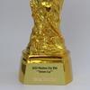Golden Boot High Pillar Shooter Electroplated Resin Trophy - World Cup Fan Ornament