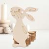 10 pezzi ciondolo pasquale con cordino coniglio uovo gallina gallo forma ciondoli in legno a tema pasquale decorazione pasquale