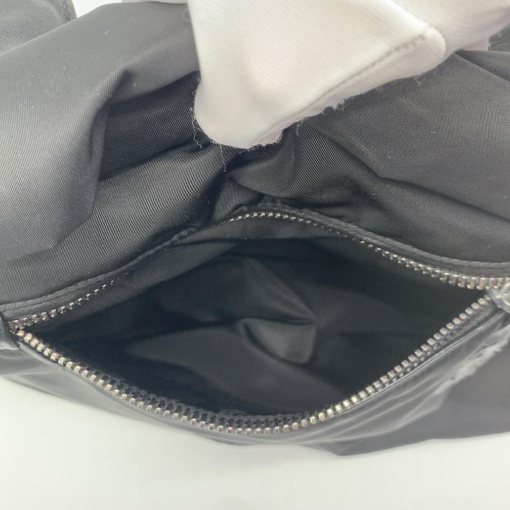 Prada Reversible Tote Bag Handbag Leather Genuine Leather Tessuto Nylon Black Women's Men's Unisex Lightweight