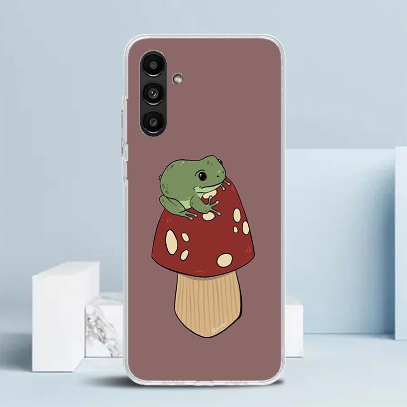 Cottagecore Frog Mushroom Kawaii Phone Case For Samsung Galaxy A17 A37 A57 A16 A15 A14 A13 A56 A55 A54 A53 A36 A35 A34 A33 A26 A