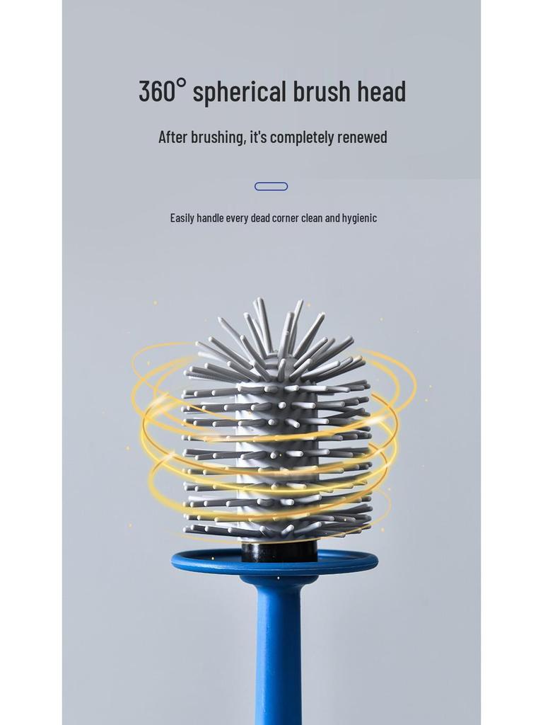 Wall-Mounted No Dead Angle Toilet Brush with Long Handle - Complete Bathroom Cleaning Set