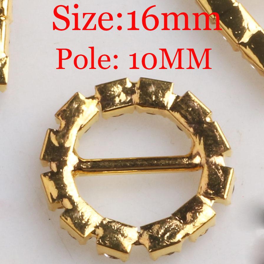 10pcs/pack mix Gold Rhinestone buckles slide buckles/DIY hair accessory/Wedding Initiation Ribbon Crystal