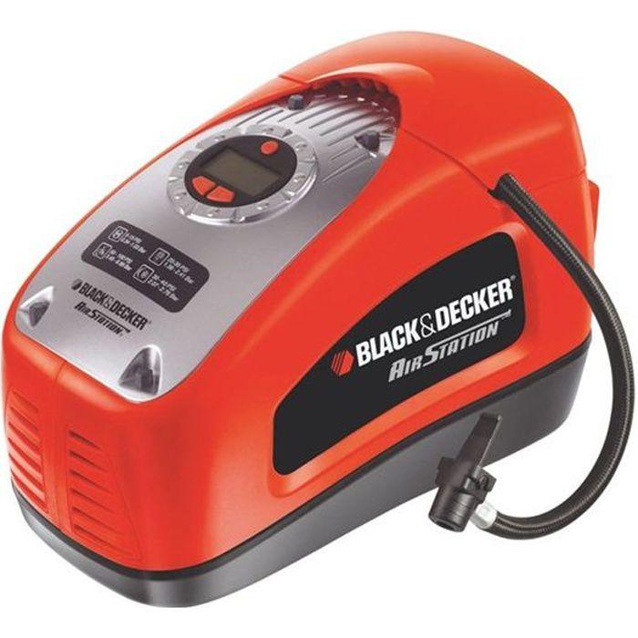 Gonfleur compresseur filaire - BLACK&amp;DECKER - ASI300-QS - 11 bars/160 PSI