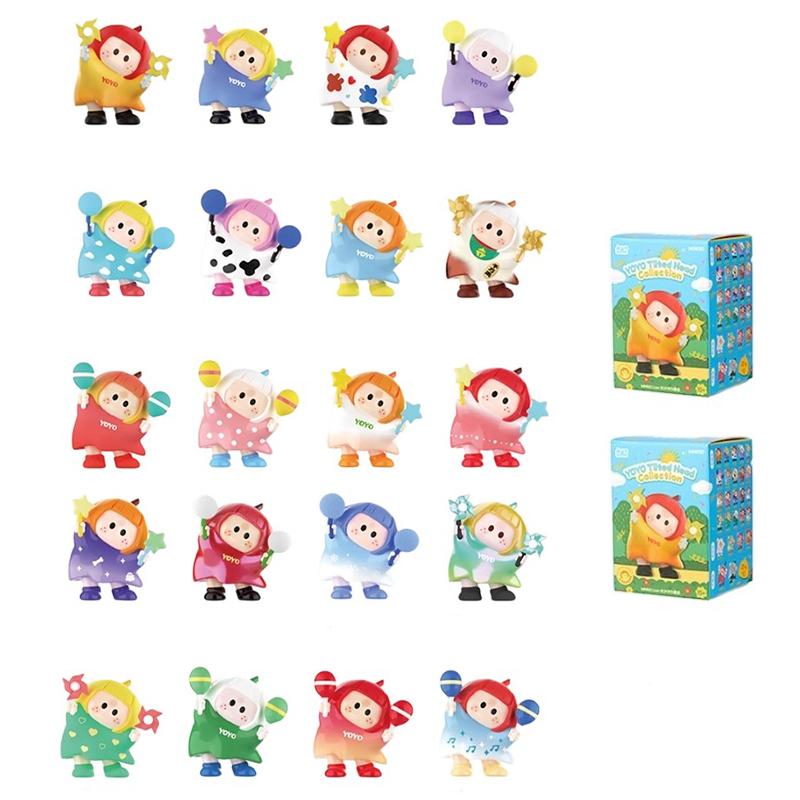 

MINISO YOYO Right Sauce Cute Tilt Head Collection Mystery Boxes Single Mystery Box/Full Box 10 Pcs Doll