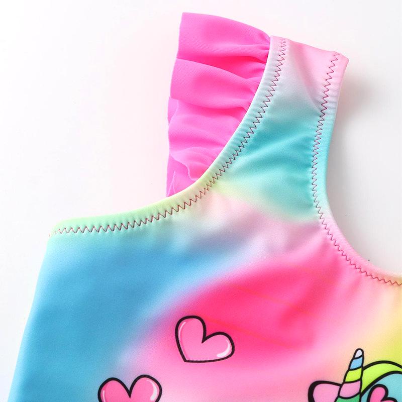 2025 Přeshraniční Dívčí Jednodílné Plavky Jednorožec - Sexy Dětské Bikini Plavky pro Děti (S, M, L)