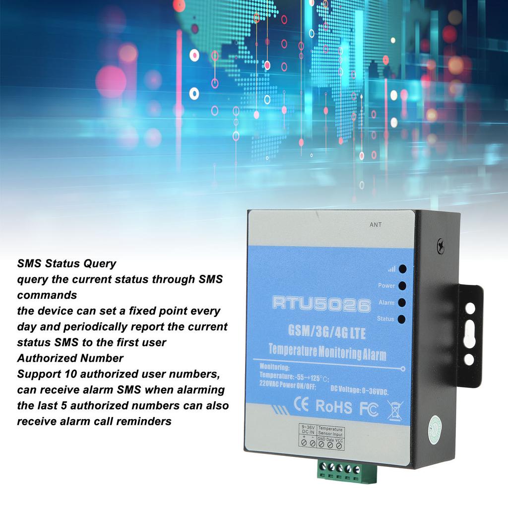 Temperaturüberwachungsalarm GMS 3G 4G LTE Stromausfallalarm AC für Maschinenraum