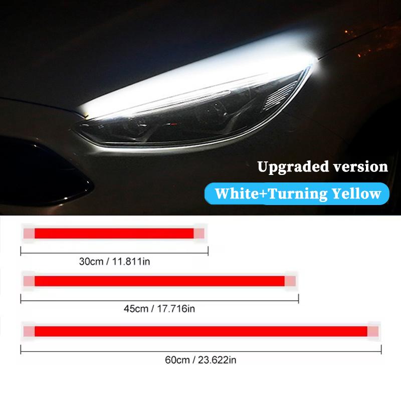 

Car headlights, dynamic LED decorative light strips, turn signals, yellow flexible turn signals, car headlights, daytime running 45CM