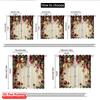 2D flat printing 2pcs Merry Christmas Party Curtains Stars and pine branches Fabric Without Electricity Family Party for Holiday