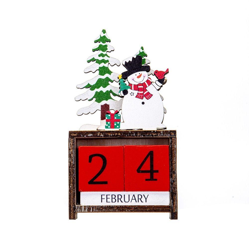 DIY Santa Calendar Ornaments Wooden Christmas Gift Ornaments  Festive Atmosphere