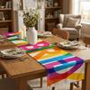 Peony Floral Dinning Table Runner Rectangular Elephant Print Table Cover  Wedding Parties